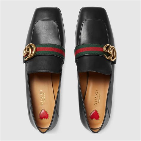 gucci classic leather moccasin sale|Gucci slip on loafers.